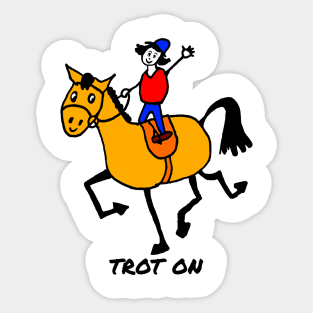 Trot On Pony Cartoon Sticker